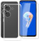 HGJTF pour ASUS Zenfone 9 Coque avec 1 Pièce Protecteur d'écran Verre trempé (5.9 ), Ultra-Mince Transparent Silicone Souple Cover, Antichoc TPU Housse Étui pour ASUS Zenfone 9 - Clear