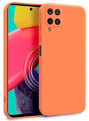 MyGadget Cover per Samsung Galaxy M53 5G - Custodia in Silicone Morbido a Doppio Strato – Case con Protezione Fotocamera & Fodera Interna Antigraffio - Arancione