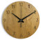 SENTOP Wanduhr für die Wand MAS002 aus Echtem Eichenholz, Runde, Eiche - Honigfarbe, 30x30x2 cm, 900 g