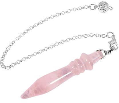 Miracles Minéraux Pendule divinatoire|Radiésthésie|ésothérisme|Pierre Naturelle|Pointe|cône|égyptien Thot|séphoroton|Merkaba|Pyramide (02 Thot | Quartz Rose)