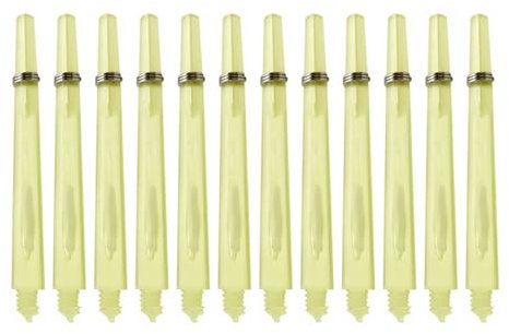 SOUTHJIELING Dart-Schäfte aus Kunststoff, transparent, mit Edelstahlringen, 2BA, 4,5 mm Schraubgewinde, einfache Handhabung, 12 Stück