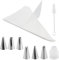 JRSHIRLEYLTD Lot de 100 poches à douille transparentes avec buses et brosse de nettoyage pour décorer, pâtisserie, gâteaux