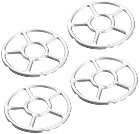 WOONEKY Soporte Antideslizante para Estufa de Gas de Acero Inoxidable Juego de 4 Anillos para Wok y Quemadores Rejilla Compacta para Cocina y Accesorios de Gas