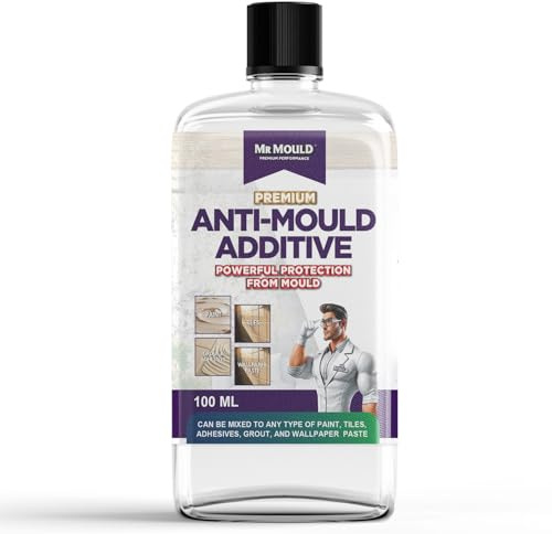 MrMould Anti-Mould Additive 100ml Concentrate – Add Long-Lasting Mould Resistance to Paint, Wallpaper Paste & Grout – Prevents Black Mould for Up to 5 Years Without Affecting Paint Finish