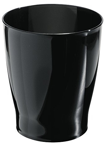 iDesign 19942EU Zia Runder Abfalleimer Mülleimer, schwarz