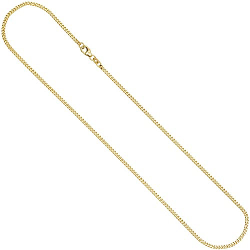 Jobo Damen Goldkette Panzer-Kette aus 8 Karat 333 Gold 2,3 mm 70 cm