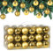 Deuba® Weihnachtskugeln 54tlg Ø 6cm Kunststoff matt glänzend Christbaumkugeln Christbaumschmuck Anhänger Weihnachtsbaumkugeln Weihnachtsdeko Gold
