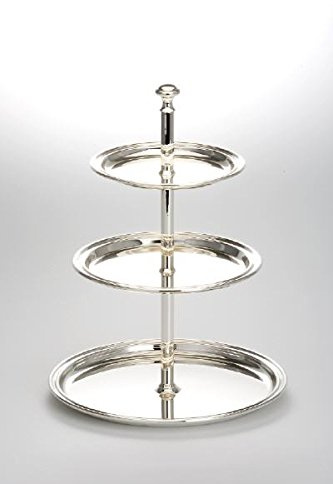 SILBERKANNE Etagere 3-TLG. Groß H 30,0cm versilbert