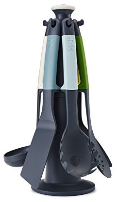 Joseph Joseph Elevate - Set de Utensilios con Soporte Carrusel - Plástico - Opal