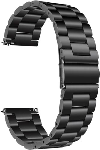 TRUMiRR Bracelet de Montre en Acier Inoxydable 22mm pour Samsung Gear S3 Classic Frontier, Samsung Galaxy Watch3 45mm,Moto 360 2 46mm,Pebble Time,ASUS ZenWatch 1 2 Men,LG G Watch Urbane W150
