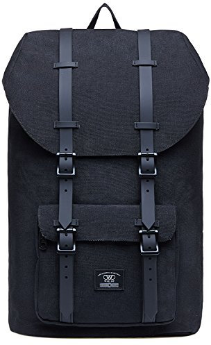 KAUKKO Laptop-Rucksack, funktionelle Outdoor-Tasche für Reisen & Camping, Studentenrucksack für Studenten, Schwarz Jnl-d2-03, one size, Tagesrucksack