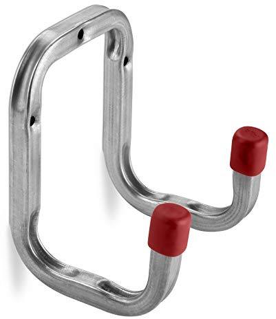 3 x OrgaTech Doppelhaken 120 x 90 mm Gerätehalter | Montagehaken Allzweckhaken