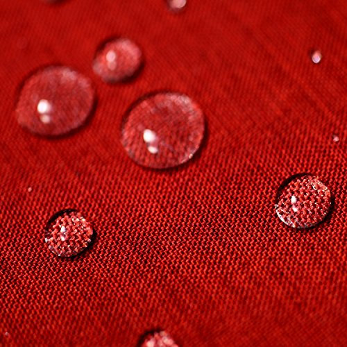 Garten-Tischdecke Lotus-Effekt Eckig 130x260 cm Rot - Farbe & Größe wählbar mit Fleckschutz - (GT_E130x260Rot)