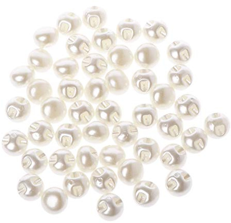 Erhalten Sie frische 50Pcs 10Mm 11Mm runde nähende Perlen-Knöpfe für Kleidungs-nähende Zusatz-Kleidungs-Scrapbooking-Kleidungsstück Diy-Kleidungs-Werkzeug-flaches horizontales Loch-Perlen-Weiß