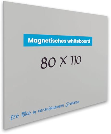 Vivol Whiteboard, magnetisch, rahmenlos | Magnettafel ohne Stifteablage | Filztafel Wand magnetisch | 8 Größen magnetisch abwischbar (80 x 110, Grau)