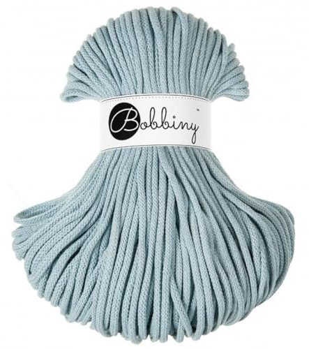 Bobbiny Makramee-Flechtkordel, 5 mm, 100 m, Hellblau (Misty)