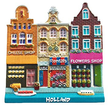 Holland 3D-Souvenir-Kühlschrankmagnet, Geschenk, handgefertigt, Dekoration für Zuhause und Küche, Niederlande, Kühlschrankmagnet-Kollektion