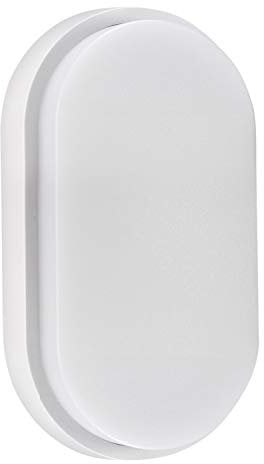 Maclean MCE341 LED Wand- und Deckenleuchte Innen-/ Außenbeleuchtung 15W 1100LM IP54 4000K Neutralweiß (Weiß, Oval)