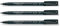STAEDTLER Lumocolor Fine Permanent Marker Pens - Waterproof Smudge Resistant Quick Dry CD DVD OHP - Black - Pack of 3