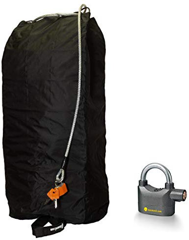DEEMEED Sac Sécurisé pour 2 Casques de Moto, Antivol, Étanche, Capacité de 42 litres, Anti Effraction + Verrouillage d'alarme