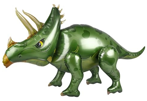XXL Dinosaurier Luftballon,3D Dino Folienballon,Dschungel Party Riesenballon,Kinder Dino Helium Ballon,Jurassic Feier Dino Party Deko für Jungen Geburtstag(Simulierter Triceratops)