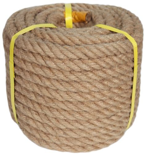 Twisted Manila Rope (3/4 in x 100 ft) Natural Jute Rope Thick Hemp Rope for Nautical, Swing Bed, Railing, Decorating