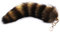 Große Flaumige Schwanz Waschbär Schwanz Haut Halloween Party Cosplay Spielzeug Handtasche Zubehör Schlüsselanhänger Ringhaken Golden