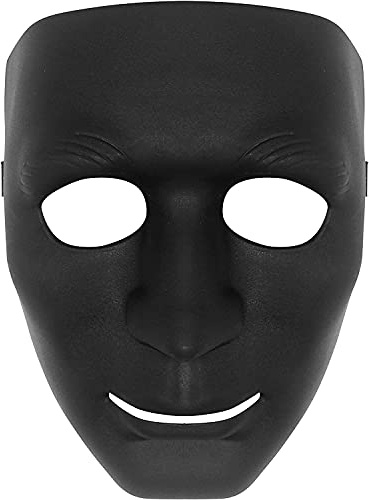 Carnavalife Máscara de Bricolaje Simple, Máscara de Disfraz para Fiesta de Cosplay de Equipo de Baile (Negro, Talla única)