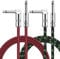 Sovvid Guitar Cable 10FT 2 Pack Instrument Cord Electric Guitar AMP Cord for Bass Guitar Keyboard 1/4 Inch Cable Right Angle Green and Red