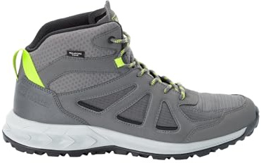 Jack Wolfskin Men's Woodland 2 Texapore MID M Walking Shoe, Pebble Grey, 7.5 UK