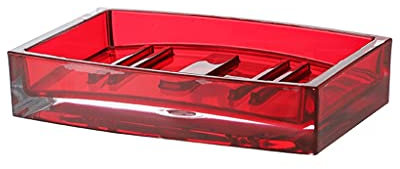 Porte-Savon Porte-Savon Acrylique Porte-Savon Creative Porte-Savon Maison Salle de Bains Porte-Savon (Rouge)