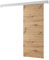 KRYSPOL Schiebetürsystem Salwador 1 Komplett-Set für Schiebetüren, Trennwände Innentüren, Modern Design (Artisan Eiche/Gitter: weiß matt/Griff: Silber)