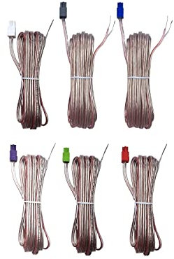 Desconocido Cables de altavoz Red Gray Speaker Cables Sound Cord Compatible With Sony Home Cinema Theater System
