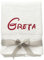 KIDDI-MEDIA Handtuch mit personalisierter Bestickung wie z.B. Name / 100x50cm – in Premium Qualität | 500 g/m² | 100% Baumwolle Frottier (50 x 100 cm, Weiss)