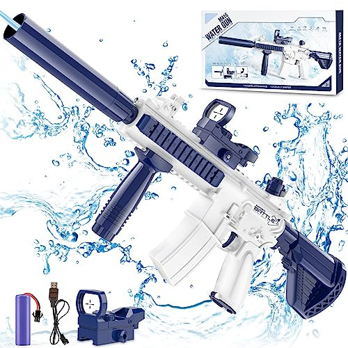Dolanus Elektrische Wasserpistole für Kinder und Erwachsene – automatische Spritzpistole mit bis zu 10 m langer Reichweite, Sommer, Outdoor, Strand, Schwimmbad, Party, Super Soaker Spielzeug, Geschenk
