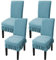 Chair Covers with Pleated Skirt Fashion Stretch Fitted Chair Slipcover Elastic Removable Washable Chair Protector Soft Touch Seat Covers for Dining Room Banquet Party Home Decoration (A7, Pack of 4)