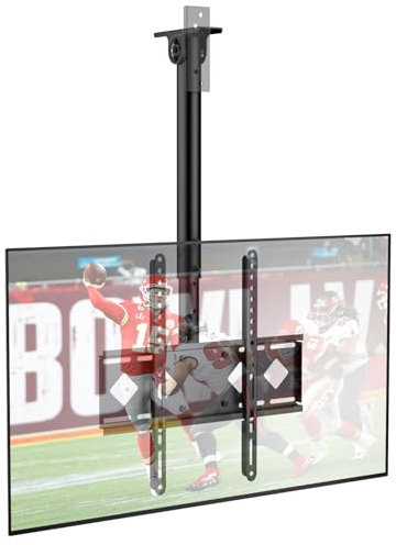 AENTGIU Verstellbare TV-Deckenhalterung, passend für die meisten LED-, LCD-, OLED-, Plasma-Flachbildfernseher – bis zu 40 kg Tragkraft, bietet Platz für Bildschirme bis zu 165 cm (65 Zoll)