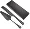 TEAYASON Personalised Wedding Cake Knife and Server Set, Stainless Steel Cake Cutting Set, Cake Cutter and Cake Slice Set Gifts for Wedding, Engagement, Anniversary, Party(Black)