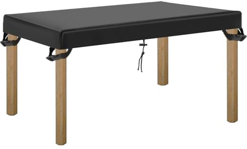 VniYors Abdeckung GartenmöBel Winterfest, 420d Oxford GartenmöBel Abdeckung Wasserdicht, SchutzhüLle GartenmöBel Winterfest für Gartentische Terrassenmöbel(200×100×15CM Schwarz)