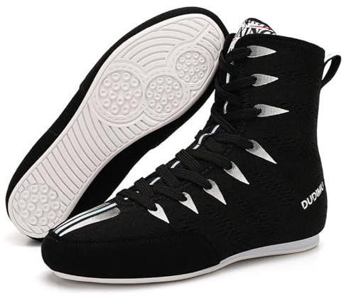 Chaussures de Lutte Boxe Bottes Semelle en Caoutchouc Combat Formation Sport Sneakers Chaussures De Lutte Unisexe Bottes De Lutte Léger Chaussures De Boxe Respirantes pour Homme Femme Enfants 32-39 EU