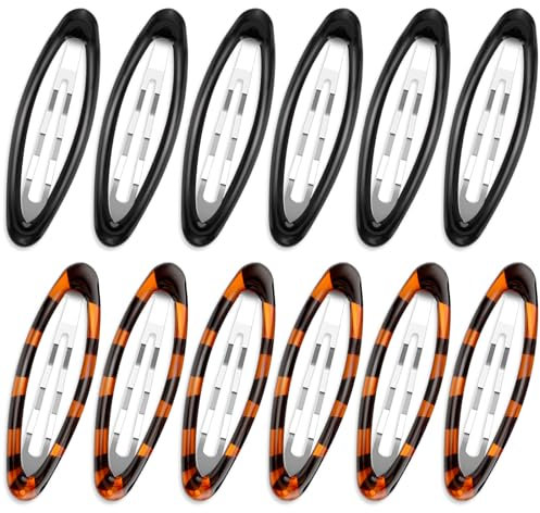 Qianyu 12 Stück Damen Süße BB Haarclips Metall Haarspangen Mini Doppel Griff Haar Clips Snap Haarspangen Einfache Haare Snap Clips für Haar Herstellung Salon Zubehör