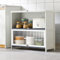 Vitrine mit Acryl-Schranktür,Curio-Schrank,Sammlervitrine Stehend Standvitrine Glasvitrine,natürlicher Bambusrahmen Flip-Schranktür-Design,versiegelt und staubdicht,mehrere Größen 2th80*32*73CM A
