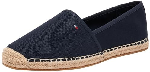 Tommy Hilfiger Women’s Flag Canvas Espadrilles with Logo, Blue (Space Blue), 4