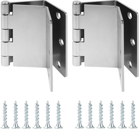 Screw Man Handicap Expandable Door Hinges Offset Hinges 3.5 inch Swing Door Hinges Sliver (2 Pcs) for Handicap Brass Expandable Door Hinges Interior Door Hinges