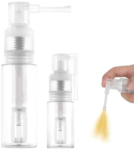 Pretwad 2 pulverizadores de polvo con purpurina, pulverizador de polvo, bomba de purpurina para manualidades, pasteles, ropa, pulverizador de polvo seco, vacío, 35 ml, 14 ml