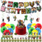 44Pcs Minecraft Birthday Decorations for Boys Home Miner Party Balloons,Happy Birthday Banner Bunting,Cake Toppers,Hanging Swirls for Kids Baby Shower Cartoon Theme Party Supplies