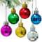 BETESSIN 24 Stück Mini Christbaumkugeln 3cm - Kleine Weihnachtskugeln aus Kunststoff - Weihnachtsbaum Deko - Weihnachtsdeko zum Aufhängen - Bruchsichere Christbaumschmuck Bunt (Stil C)