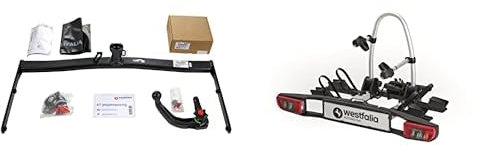 Bundle aus Westfalia Abnehmbare Anhängerkupplung für Audi A3 Sportback (BJ 09/2004-01/2013) inkl. 13-pol. E-Satz + Westfalia BC 60 Fahrradträger (für 2 Fahrräder | E-Bike geeignet)