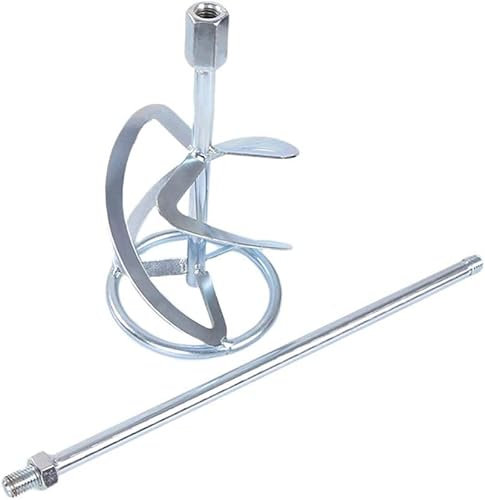 Concrete Mixing Head, Paint Mixer, Paint Mixer Drill bit Accessories, Cement Mixer Tool Drill bit, Electric Brick Mixer Accessories, Easy Clean, Segmented S Mixing Head for Electric Drill Hammer Silve