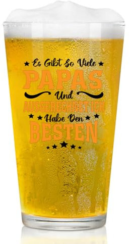 Joymaking Verre à bière cadeau pour papa, cadeau de fête des pères, cadeau de fête des pères, verre à bière 460 ml